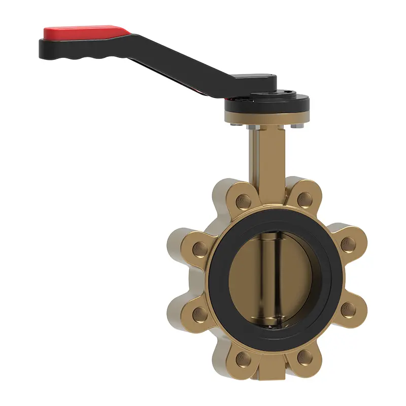 Válvula de borboleta de wafer de bronze