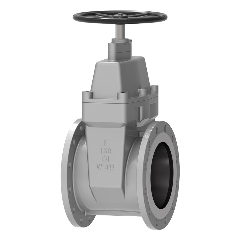 Válvula de gaveta com sede resiliente na extremidade do flange