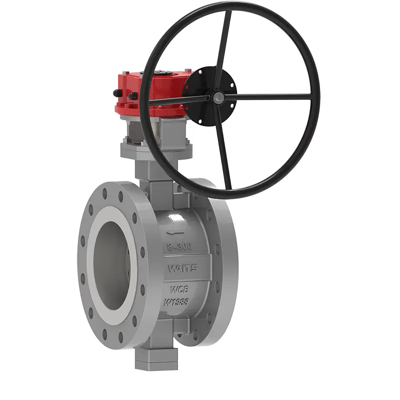 Válvula de borboleta de flange com flange de metal excêntrico triplo