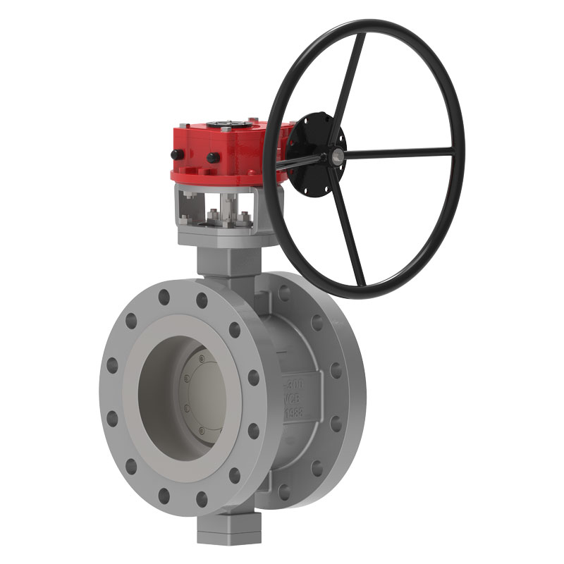 Válvula borboleta com flange com sede de metal excêntrico triplo
